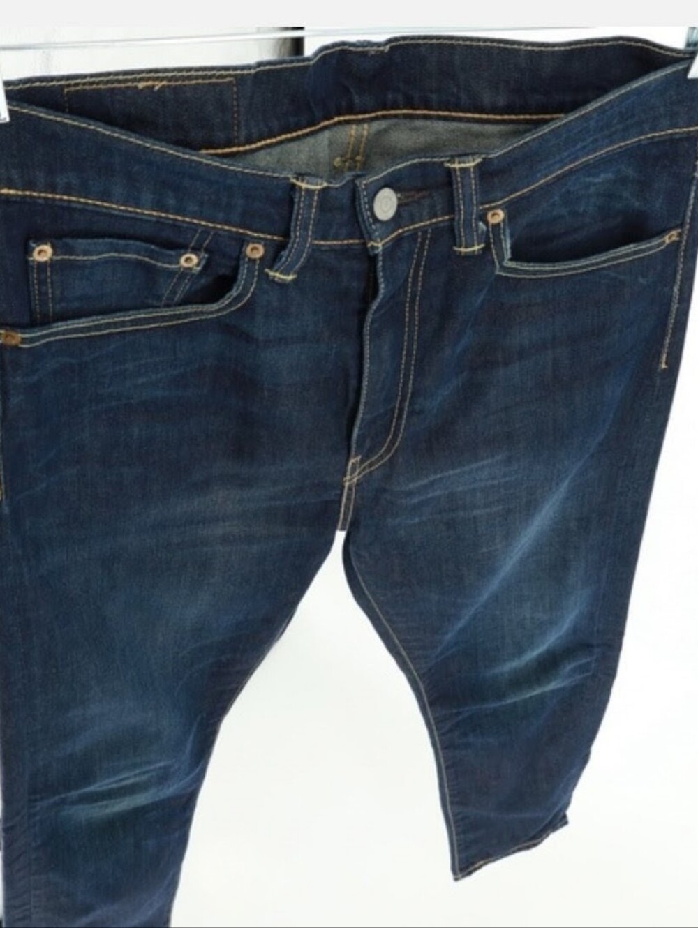 Levi's Dark Indigo Straight Jeans Size 31X30 - Picture 5 of 10